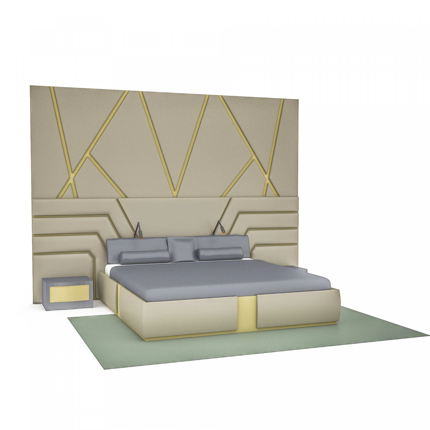 classic bedding set 3d 3D Model .c4d .max .obj .3ds .fbx .stl .blend