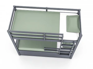 3d modern wooden bunk bed 3D Model