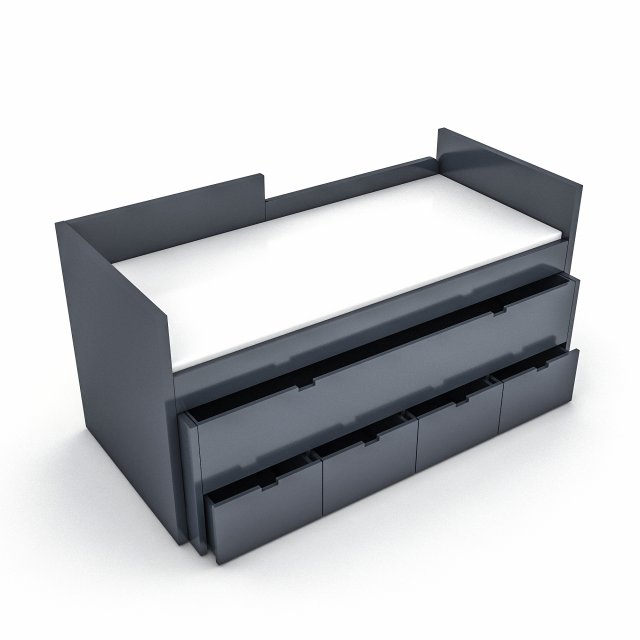 3d wardrobe bed 05 3D-Modell .c4d .max .obj .3ds .fbx .stl .blend 