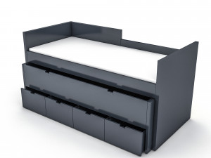 3d wardrobe bed 05 3D-Modell