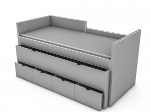 3d wardrobe bed 05 3D-Modell