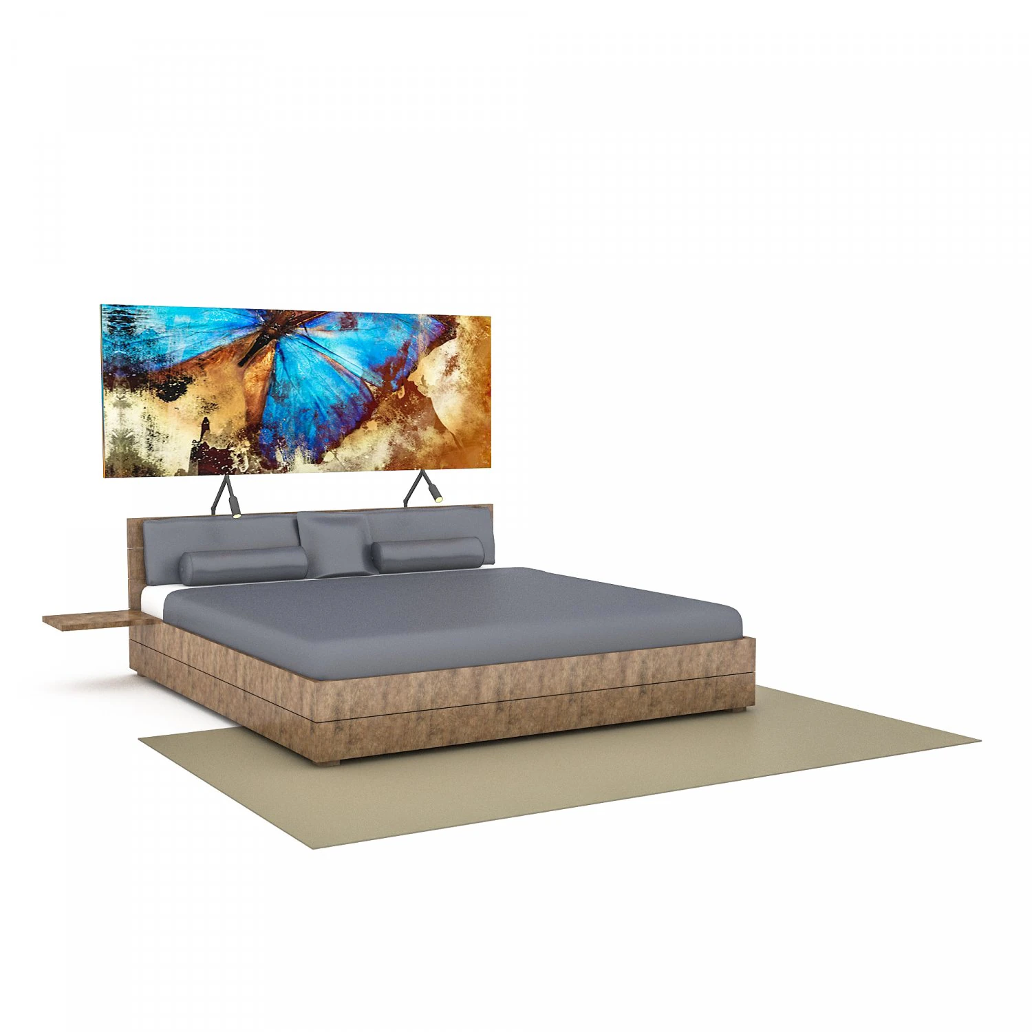 3d classic bedding set 02 3D Model .c4d .max .obj .3ds .fbx .stl .blend 