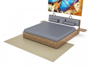 3d classic bedding set 02 3D Model