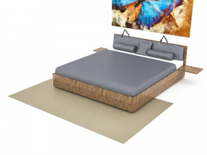 3d classic bedding set 02 3D Model