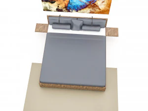 3d classic bedding set 02 3D Model