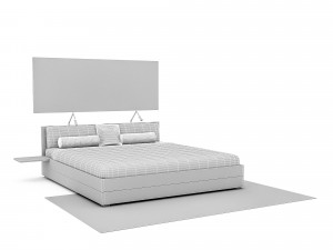 3d classic bedding set 02 3D Model