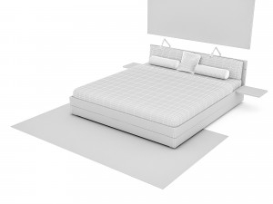 3d classic bedding set 02 3D Model