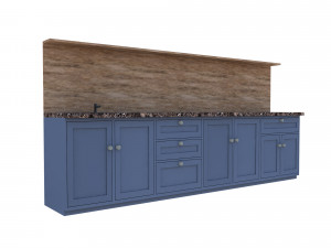 modern tiny kitchen model 3D मॉडल