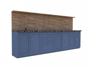 современная модель маленькой кухни 3D Модель