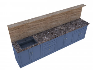 modern tiny kitchen model 3D 模型