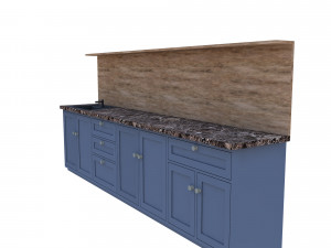 modern tiny kitchen model 3D 模型
