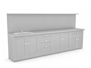 modern tiny kitchen model 3D 模型