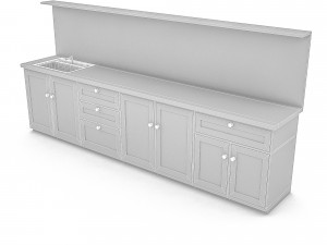 modern tiny kitchen model 3D 模型