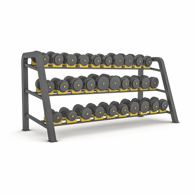 dumbbells 3D Model .c4d .max .obj .3ds .fbx .stl .blend 