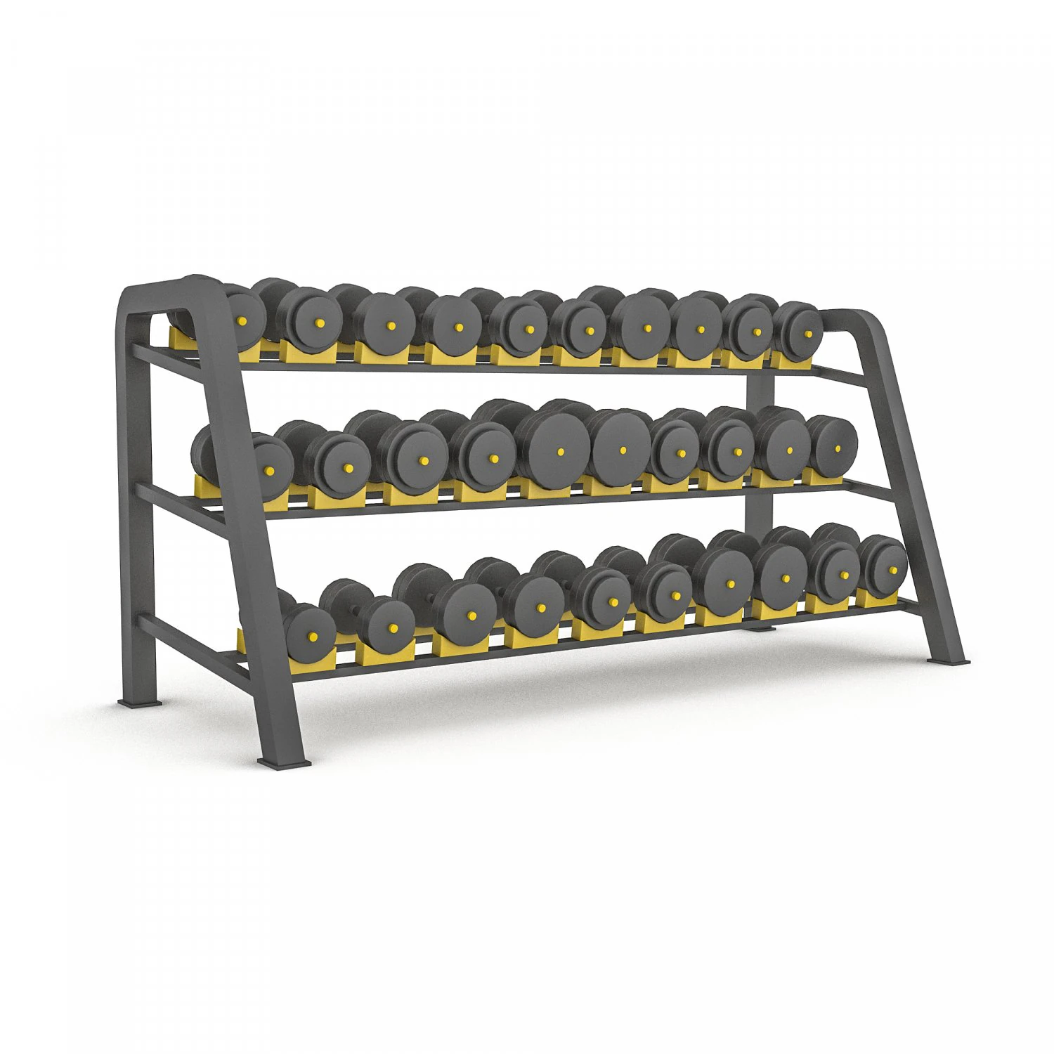 dumbbells 3D Model .c4d .max .obj .3ds .fbx .stl .blend 