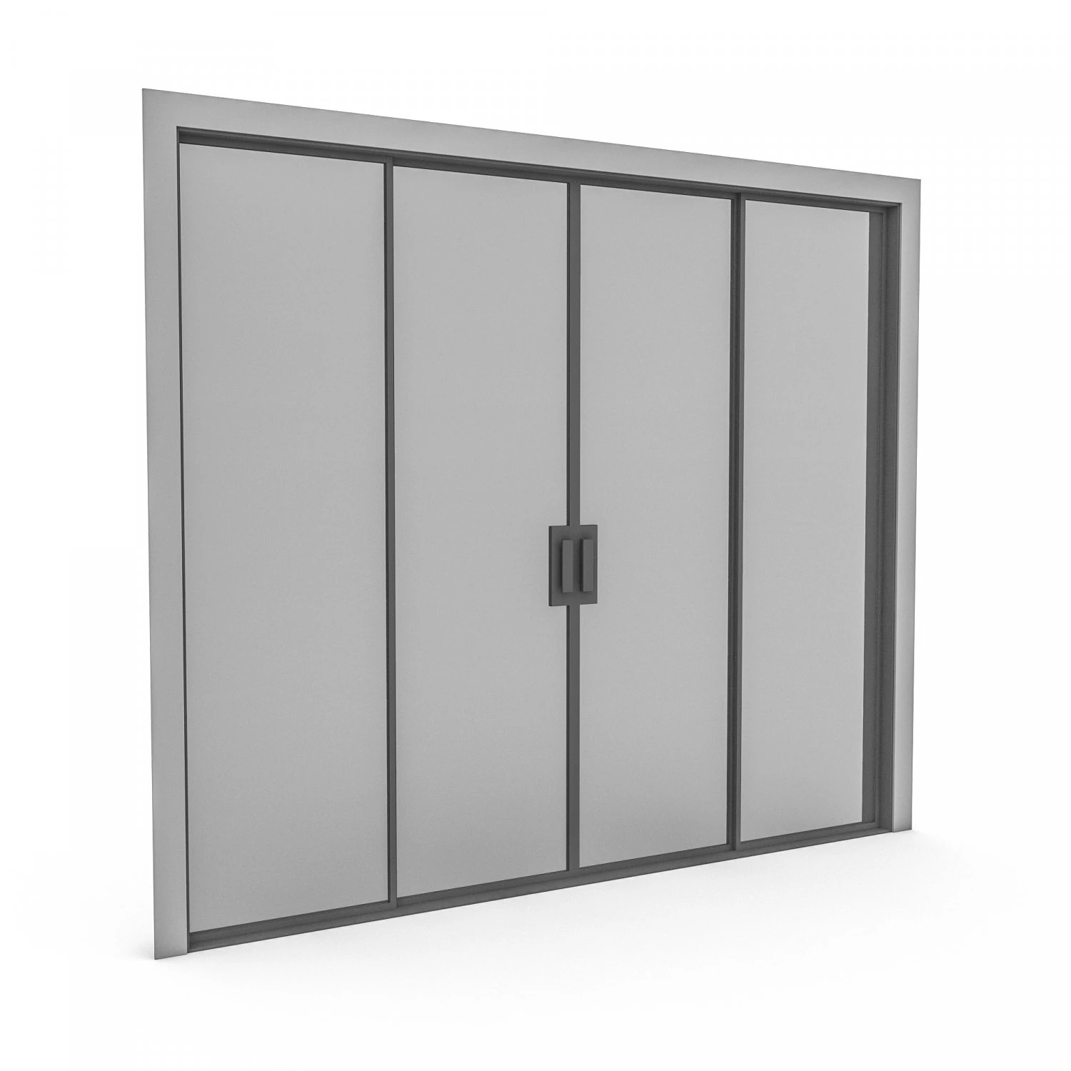 3d glass door 3D Model .c4d .max .obj .3ds .fbx .stl .blend