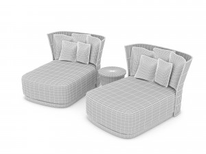 3d comfortable sitting pouf 3D 模型