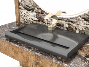 natural bathroom sink Model 3D