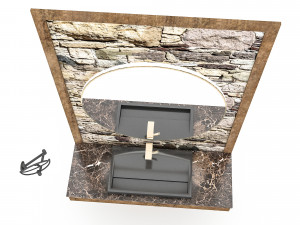natural bathroom sink Model 3D