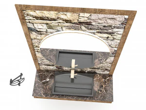 natural bathroom sink 3D Model