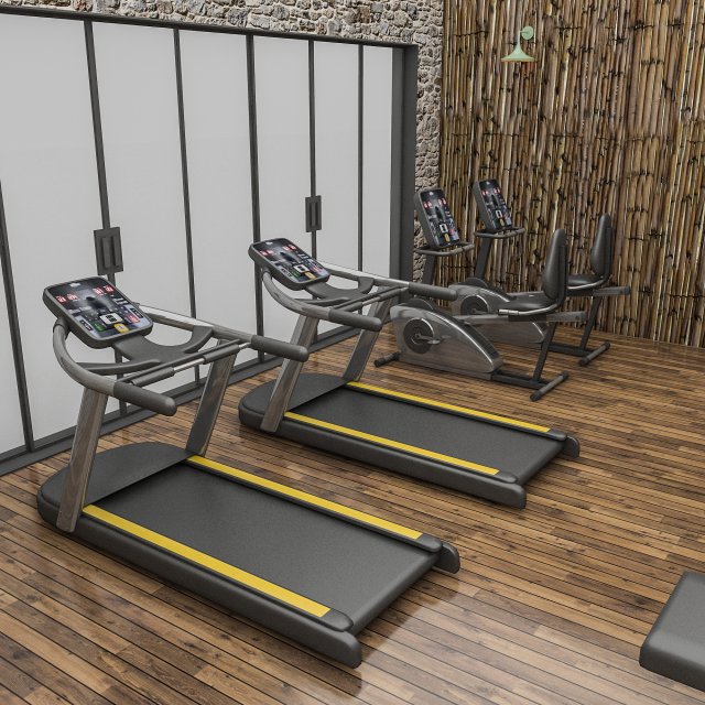 3d gym full Modelo 3D .c4d .max .obj .3ds .fbx .stl .blend 