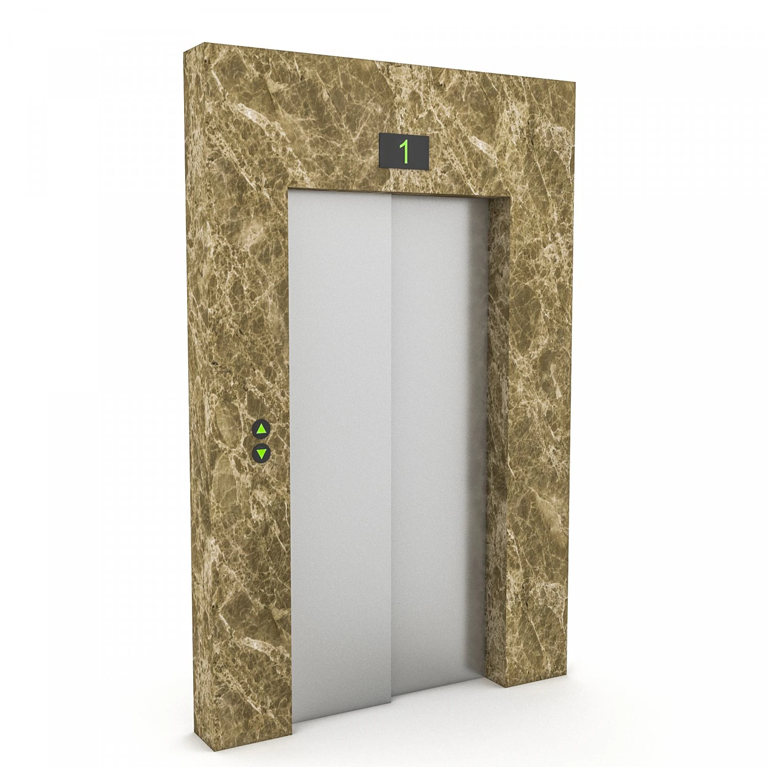 elevator entrance 3d 3D Model .c4d .max .obj .3ds .fbx .stl .blend 