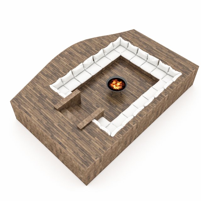 3d arden decorative fire pit model 3D Model .c4d .max .obj .3ds .fbx .stl .blend 