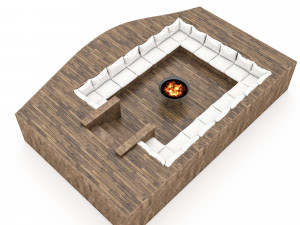 3d arden decorative fire pit model 3D Model