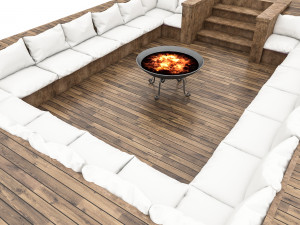 3d arden decorative fire pit model 3D Model