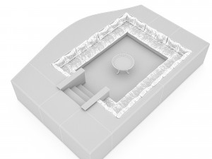3d arden decorative fire pit model 3D Model