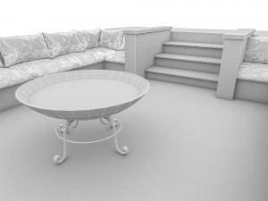 3d arden decorative fire pit model 3D Model