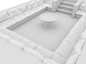3d arden decorative fire pit model 3D Model
