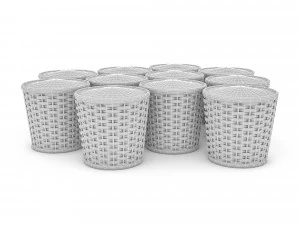 baskets of dried legumes 3D Model