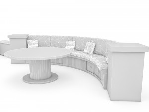 garden sitting group 3d 3D Model
