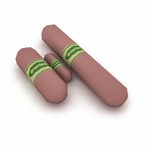 market salami and sausage varieties 3D-Modell .c4d .max .obj .3ds .fbx .stl .blend 
