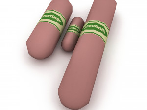 market salami and sausage varieties 3D-Modell