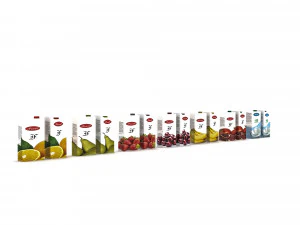 3d market milk and juice varieties model 3D Model
