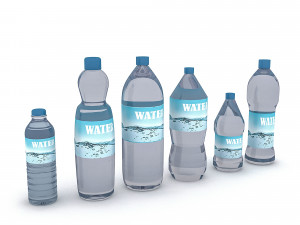 3d assortment of water bottle 3D Model