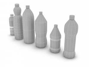 3d assortment of water bottle Modèle 3D