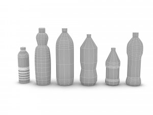 3d assortment of water bottle Modèle 3D