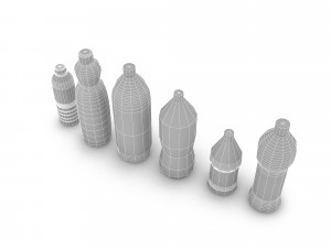 3d assortment of water bottle Modèle 3D