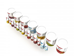 3d yoghurt fruit yoghurt varieties model Modello 3D