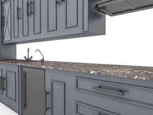ready-made modern kitchen 3D Model