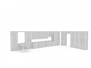 ready-made modern kitchen 3D Model