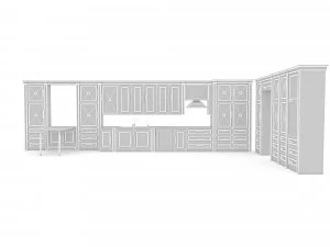 ready-made modern kitchen 3D Model