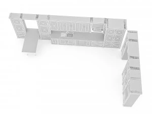 ready-made modern kitchen 3D Model