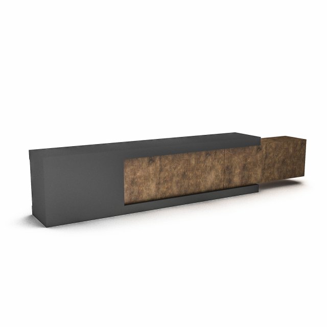 wooden tv unit 3D-Modell .c4d .max .obj .3ds .fbx .stl .blend 