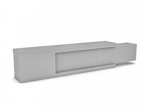 wooden tv unit 3D-Modell