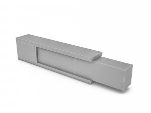 wooden tv unit 3D-Modell