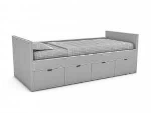3d 3d wardrobe bed 07 3D Model
